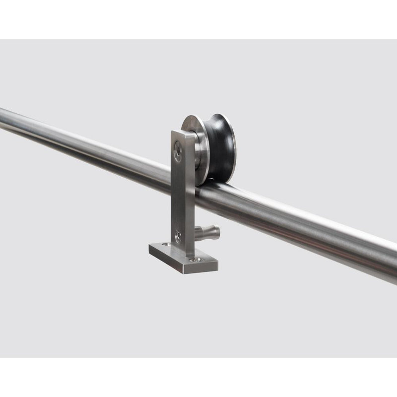 Stainless Steel Sliding Barn Door Hardware Kit with Soft Close, 78-3/4 inches