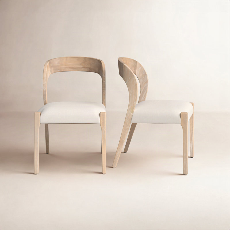 Hamish 32.5" H Solid Oak Side Chair, Natural