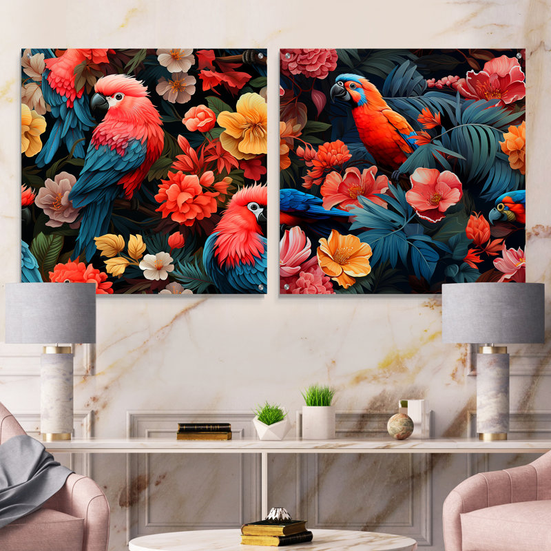 Edgecumbe - Ensemble de 2 verres muraux en acrylique, H 16 po x l 33 po