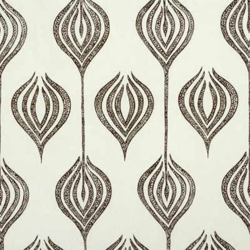 Tulip Fabric, White/Gray