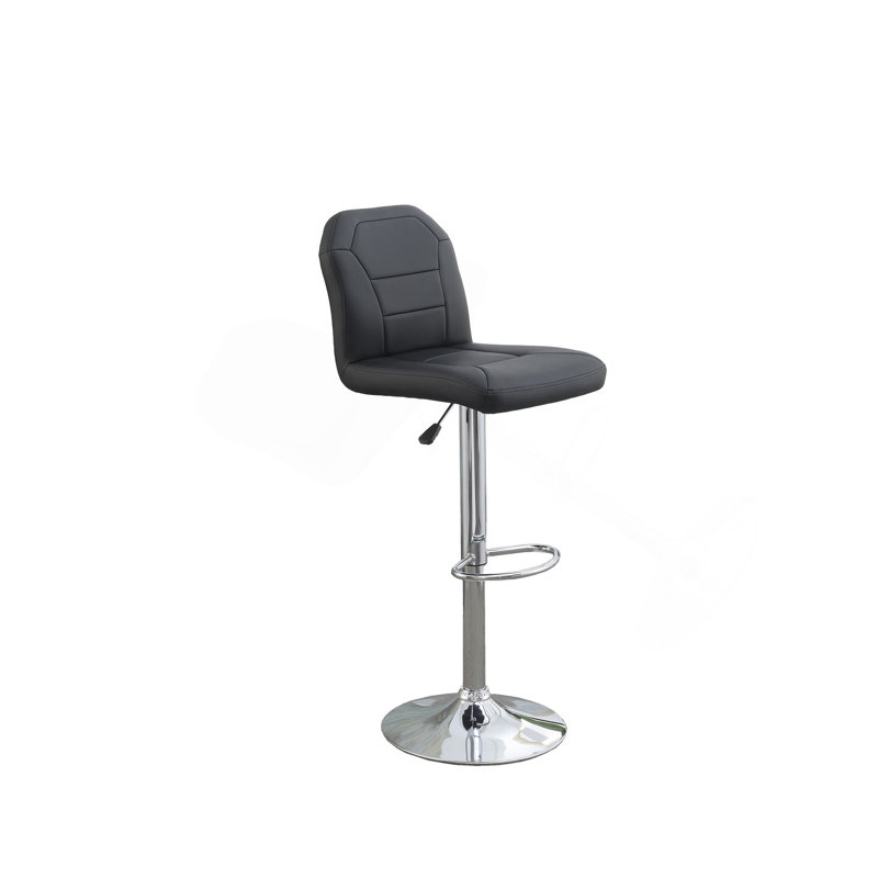 Tabouret de bar en similicuir, Noir, 1