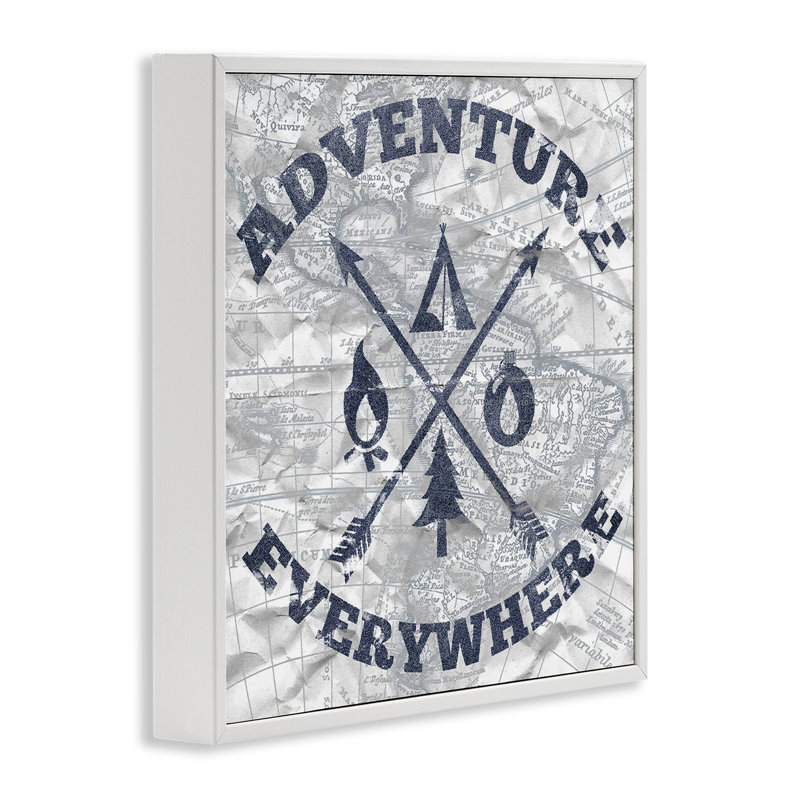 «Adventure Everywhere», estampe numérique encadrée par Elizabeth Medley, Estampe numérique encadrée blanc bord de mer