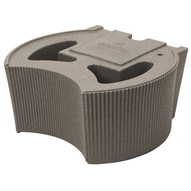 Sandstone Plastic Rain Barrel Stand with Structured Core
