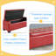 Banc de rangement capitonné avec repose-pieds, similicuir 50,5 po, rectangulaire, peu encombrant pour le salon-129881367-129881366