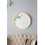 Miroir mural en bois de manguier de style transitionnel avec cadre en bois de manguier massif pour salle de bain, console de vestibule posée contre le mur-436514254