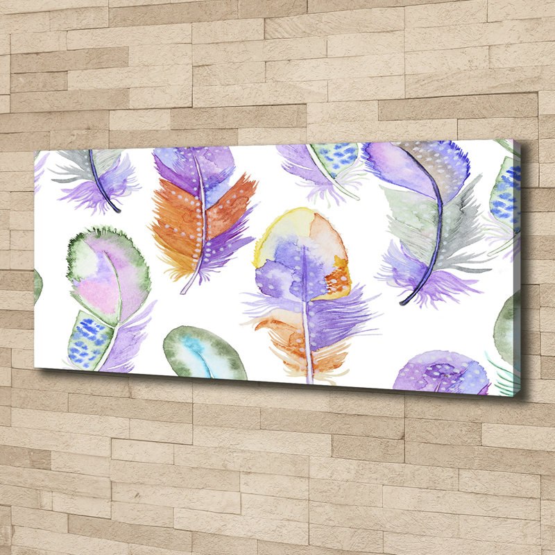 Colourful Feathers 1 Piece Painting on Canvas
