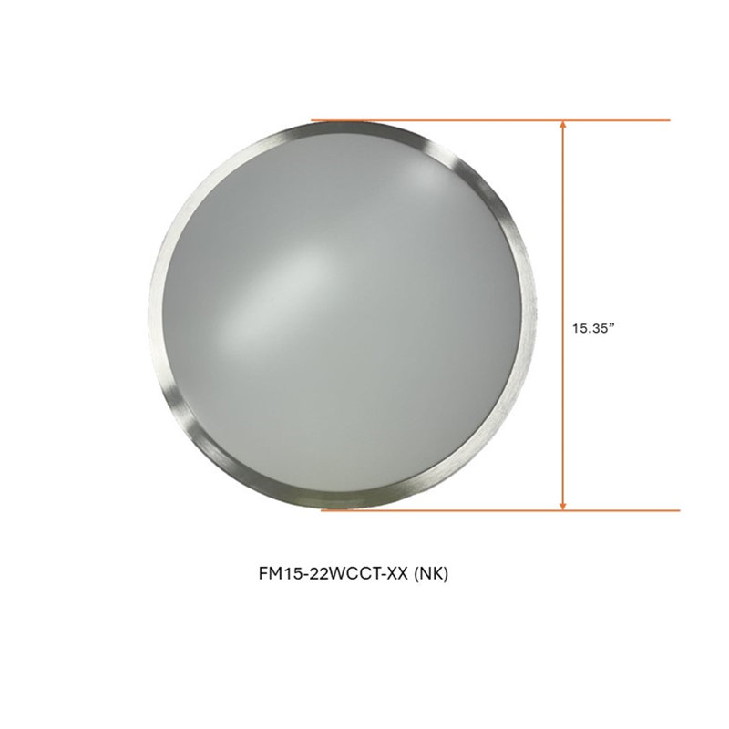 Plafonnier encastré en plastique Orferd, Nickel brossé