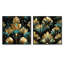 Juana - Ensemble de 2 collages carrés botaniques abstraits-101865549-101865550
