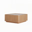 Table basse avec garniture en bois et coins arrondis, table centrale flottante moderne pour le salon-20289271