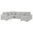 Thurston Grey Sleeper Sectional Sofa