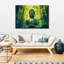Mural, Buddha And Zen Bamboo - Wrapped Canvas Print-1836952219