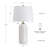 2-Pack 3-Way White Ceramic Table Lamp