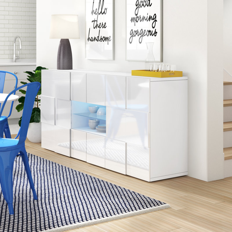 Bailee 181cm Sideboard, Gloss White