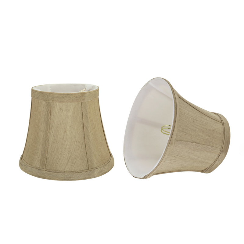 Abat-jour cloche en tissu de style candélabre de 5 po (attache), Beige