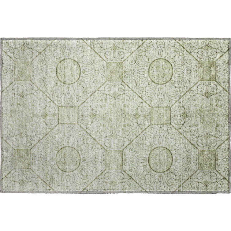 Premium Machine Washable Bucz AMF1748 Geometric Rug