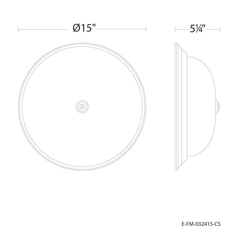 East Grove Home Builder Essential Collection LED 20W 15in Round Flush Mount Ceiling Light with White Marbled Glass and 5-CCT Selectability 2700-3000-3500-4000-5000K and in Brushed Nickel