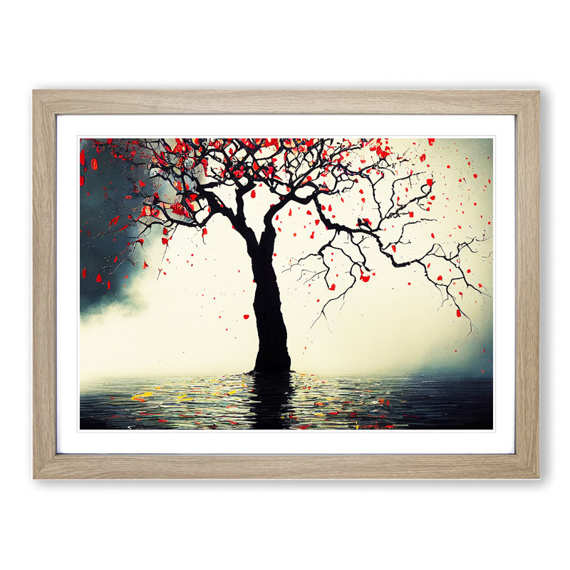Attractive Tree - Single Picture Frame Print, Oak, 25cm H x 34cm W x 2cm D