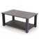 Umeh Melbourne Outdoor Patio Coffee Table with Wicker Storage Shelf