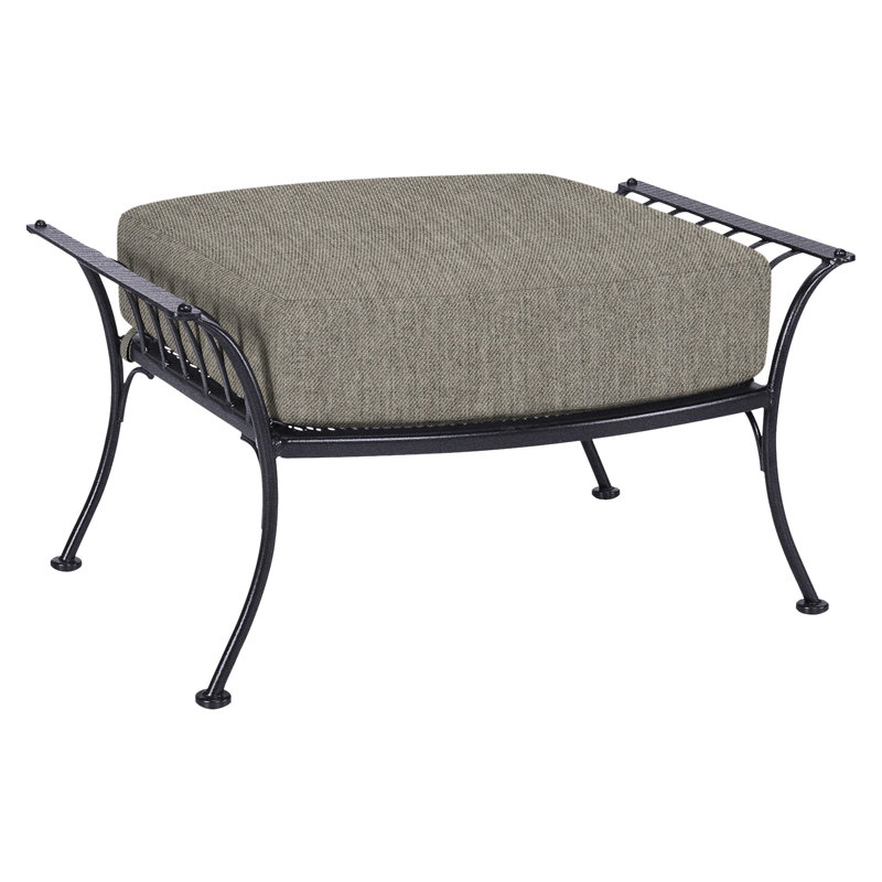 Monterra Outdoor Ottoman, Graphite, Flagship Stone Sunbrella®