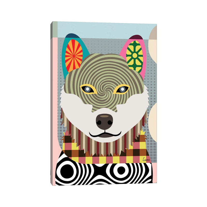 Shiba Inu by Lanre Studio - Wrapped Canvas Print, 20.32 cm H x 30.48 cm W