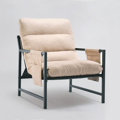 Metal Framed Sling Accent Chair