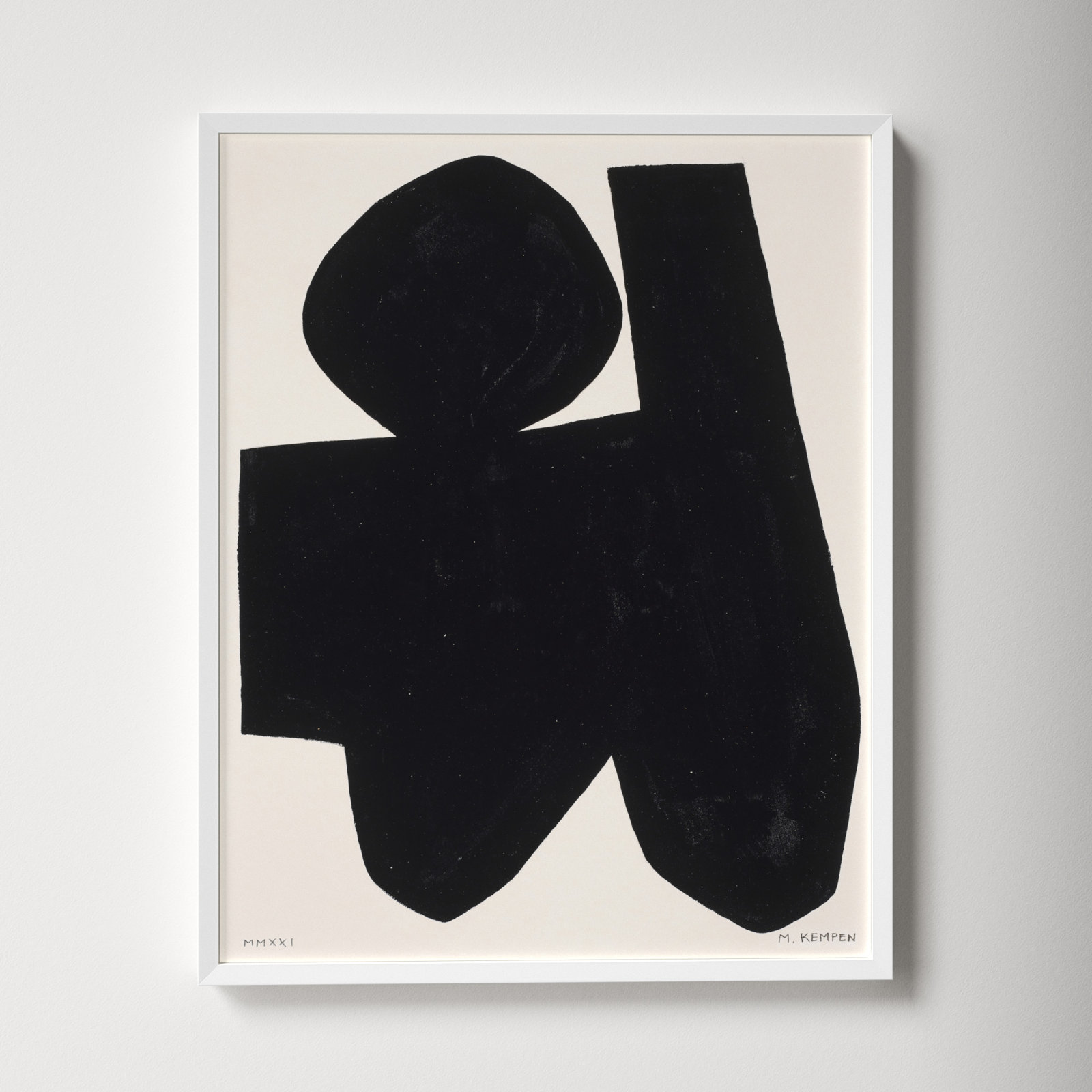 Module On White 4 by Michael Kempen, White, 25" H x 20" W x 1.25" D