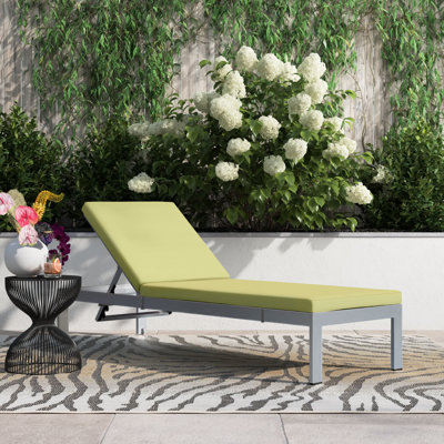 Shore Outdoor Patio Aluminum Chaise with Cushions