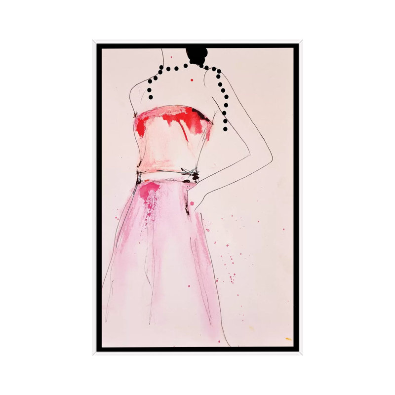About A Pearl by Leigh Viner - Painting on Canvas, 66.04 cm H x 45.72 cm W, White Framed