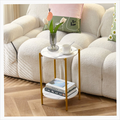 Table basse simple Samav, table de salon, table basse moderne, petite table basse avec tablette inférieure