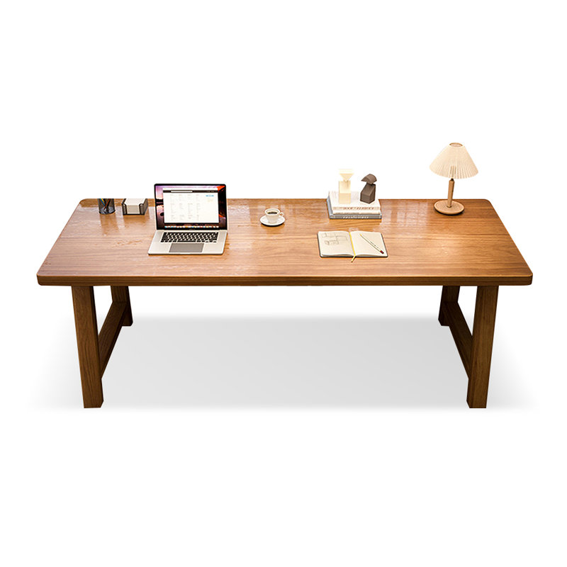 Walnut Rectangular Solid Wood Writing desk, 29.53"H*70.87"W*27.56"D