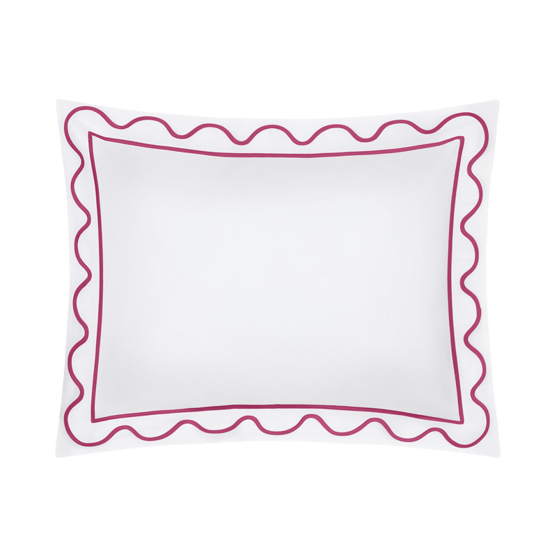 Amalfi Sham, White/Bri Pink, Euro