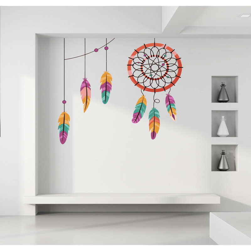 Décalcomanie Dream Catcher, vinyle autocollant, Bohème, Boho, H 16 po x l 15 po