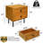  Savana Mid-Century 2 - Drawer Solid Wood Nightstand - End Table & with Metal Legs, Assembly Tools Included-1187923082