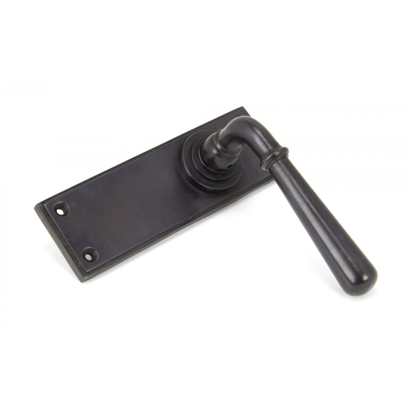 Newbury Door Handle Kit, Aged Bronze