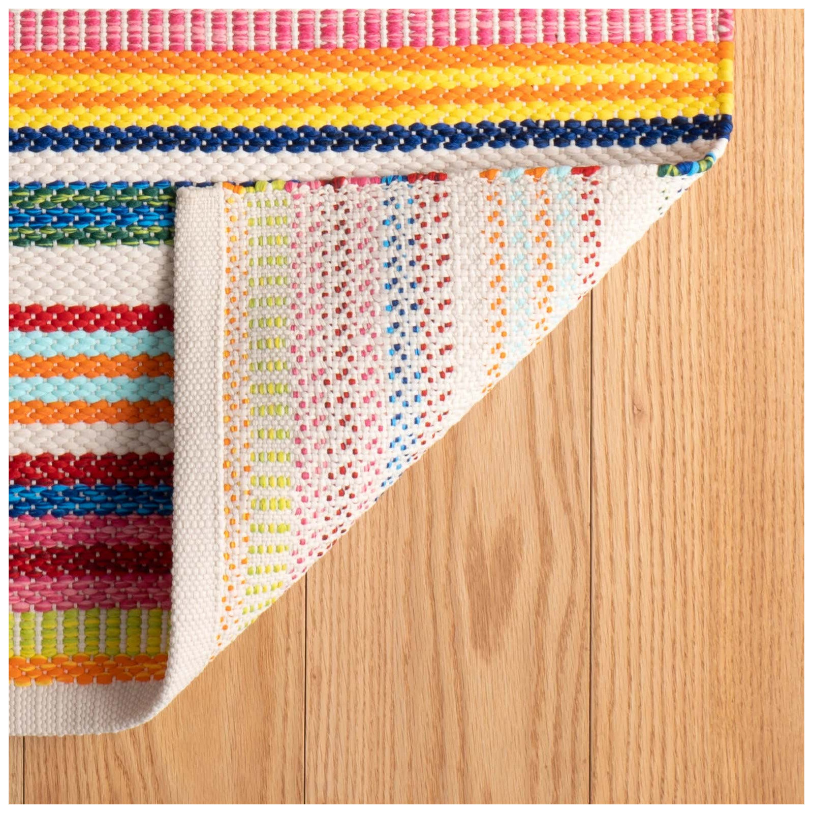 Bright Stripe Handwoven Indoor/Outdoor Rug, Runner 2'6" x 8'