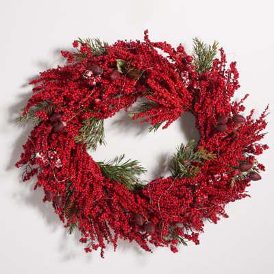 Faux Lighted 27'' Wreath