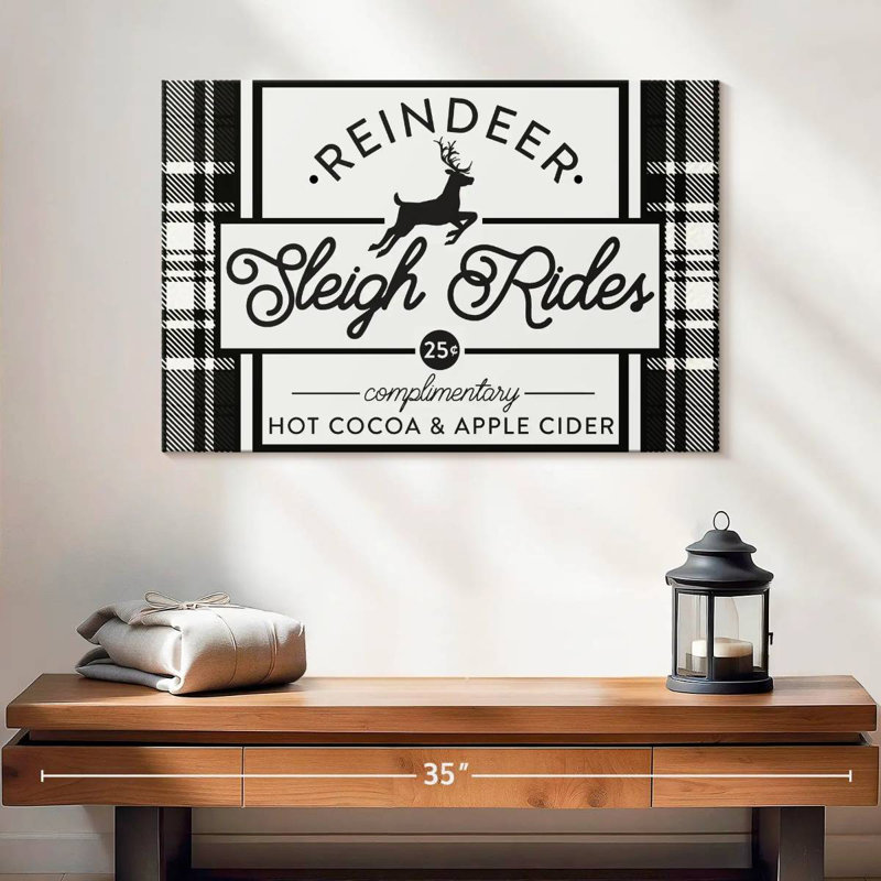 Plaque murale Plaid Holidays III, H 16 po x l 24 po