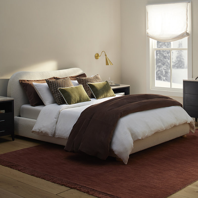 Neil Cotton Sateen Duvet Cover, King Duvet Cover + 2 King Pillowcases, Chocolate