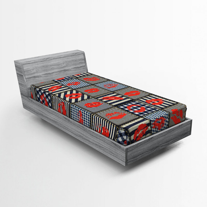 Microfiber Patchwork Fitted Sheet, Twin XL Fitted Sheet