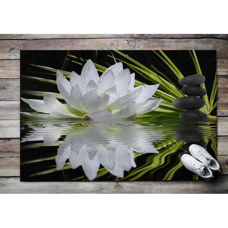 Non-Slip Floral Doormat