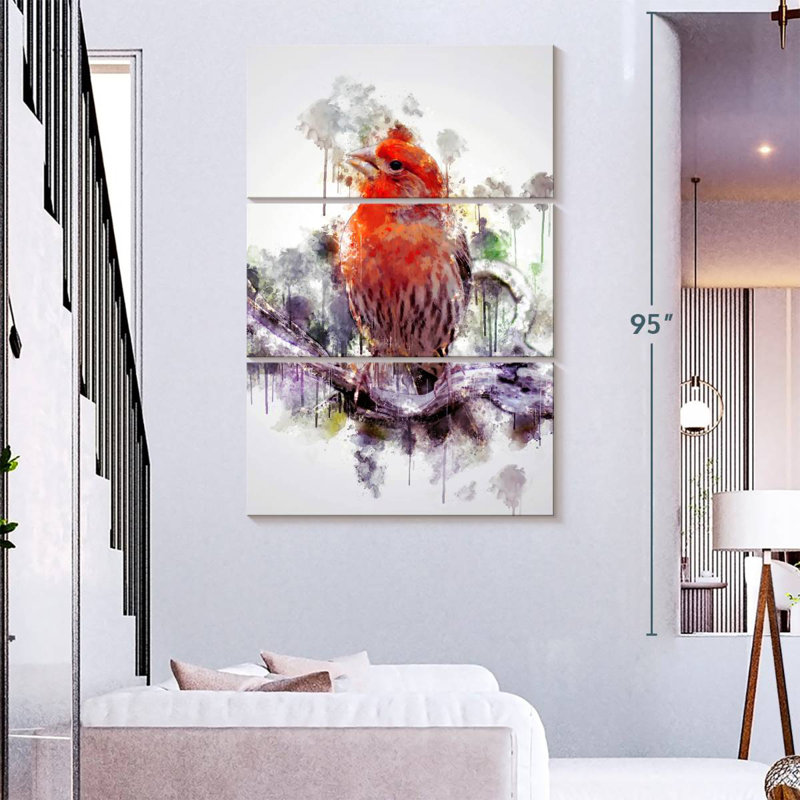 Brampt House Finch, 57" H x 36" W