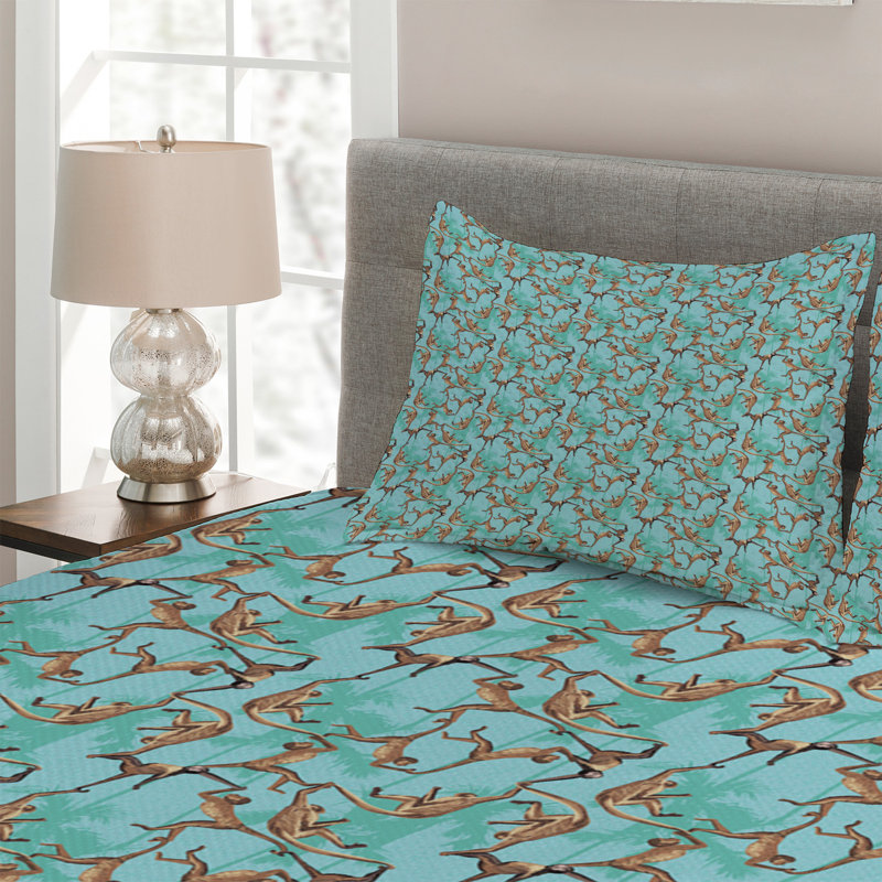 Rustic Polyester Coverlet, Queen Bedspread + 2 Shams
