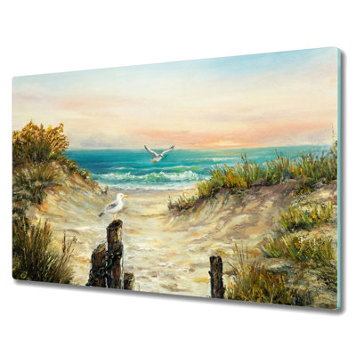 Palou Tempered Glass Sea Birds Chopping Board