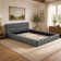 Queen Size Upholstered Platform Bed With Thick Fabric, Grounded Bed With Solid Frame