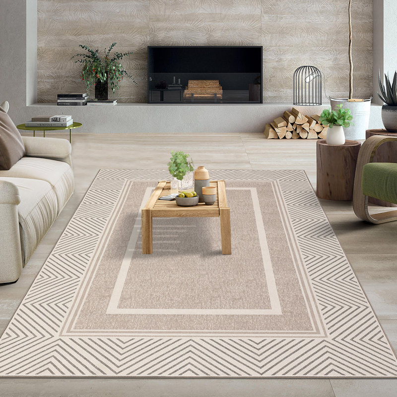 Dilvar Area Rug with Non-Slip Backing, Rectangle 5 pi x 7 pi