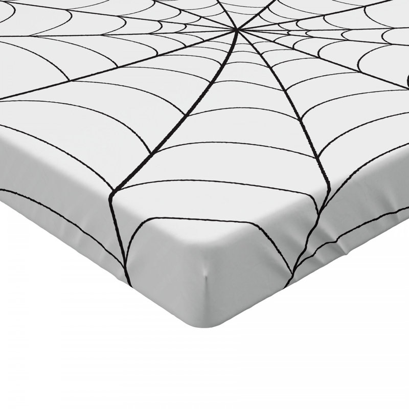 Microfiber Animal Print Fitted Sheet, Twin XL Fitted Sheet, Spiderweb 2