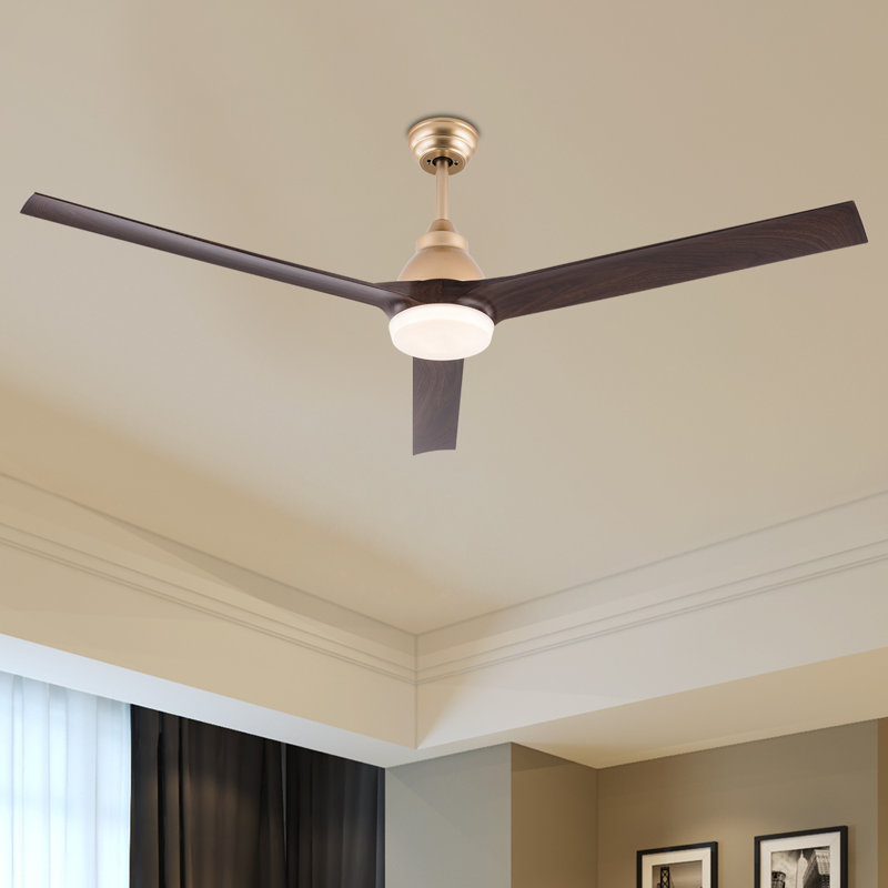 Ventilateur de plafond de 42 pouces à DEL avec télécommande, Gold