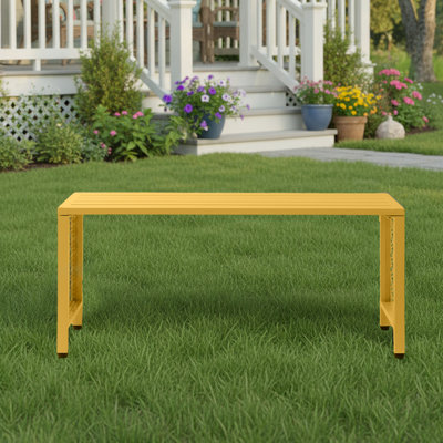 39.3-Inch Patio Metal Bench by Ebern Designs
