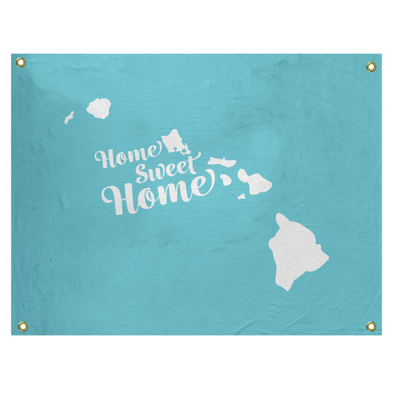 Tapisserie murale honolulu doux pour la maison, H 50 po x l 59 po, Bleu sarcelle