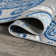 Nidavellir Paisley High-Low Blue/Light Gray Indoor/Outdoor Rug